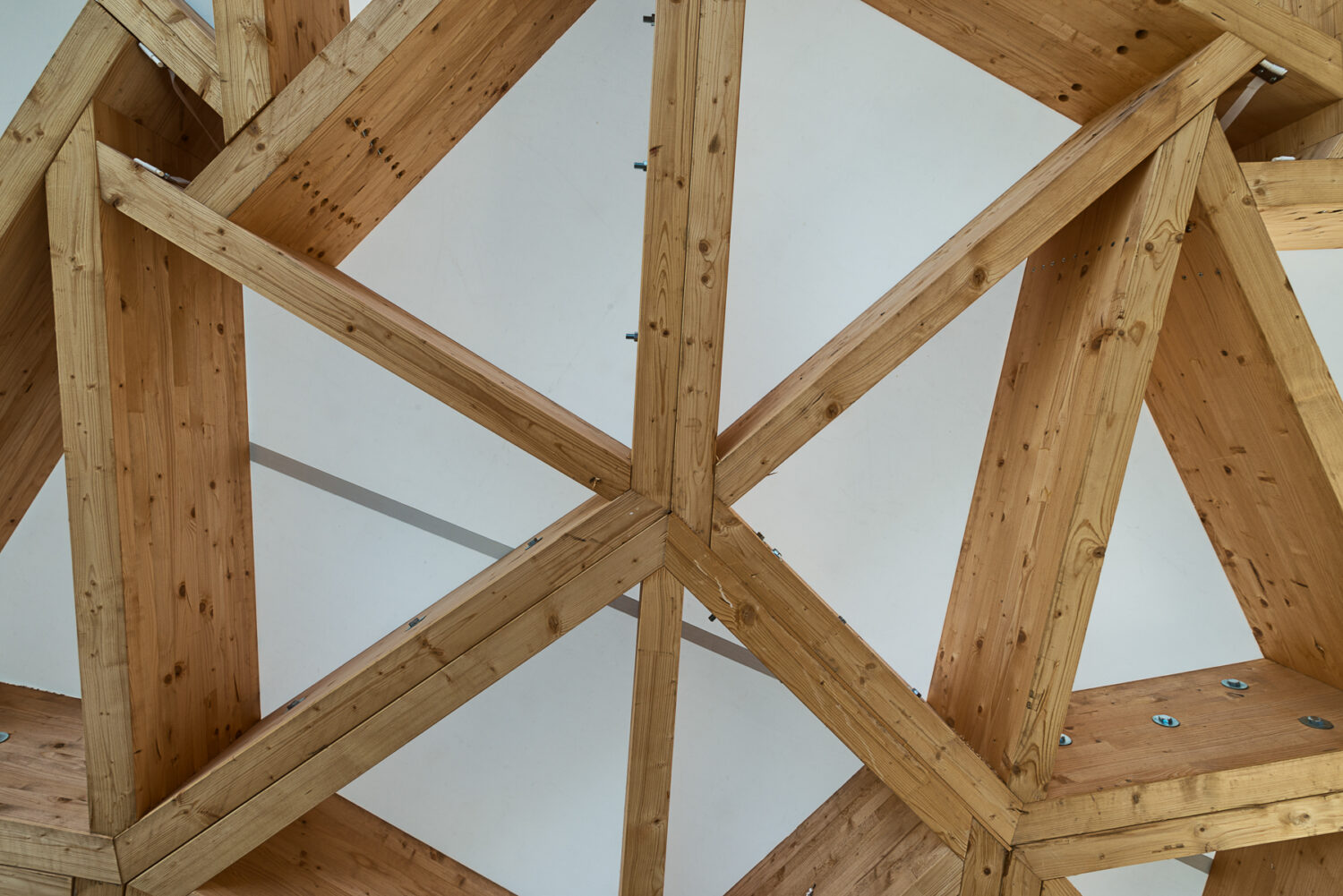 Beim Bau der Holzgitterschale wurden 24.311 Schrauben verwendet.