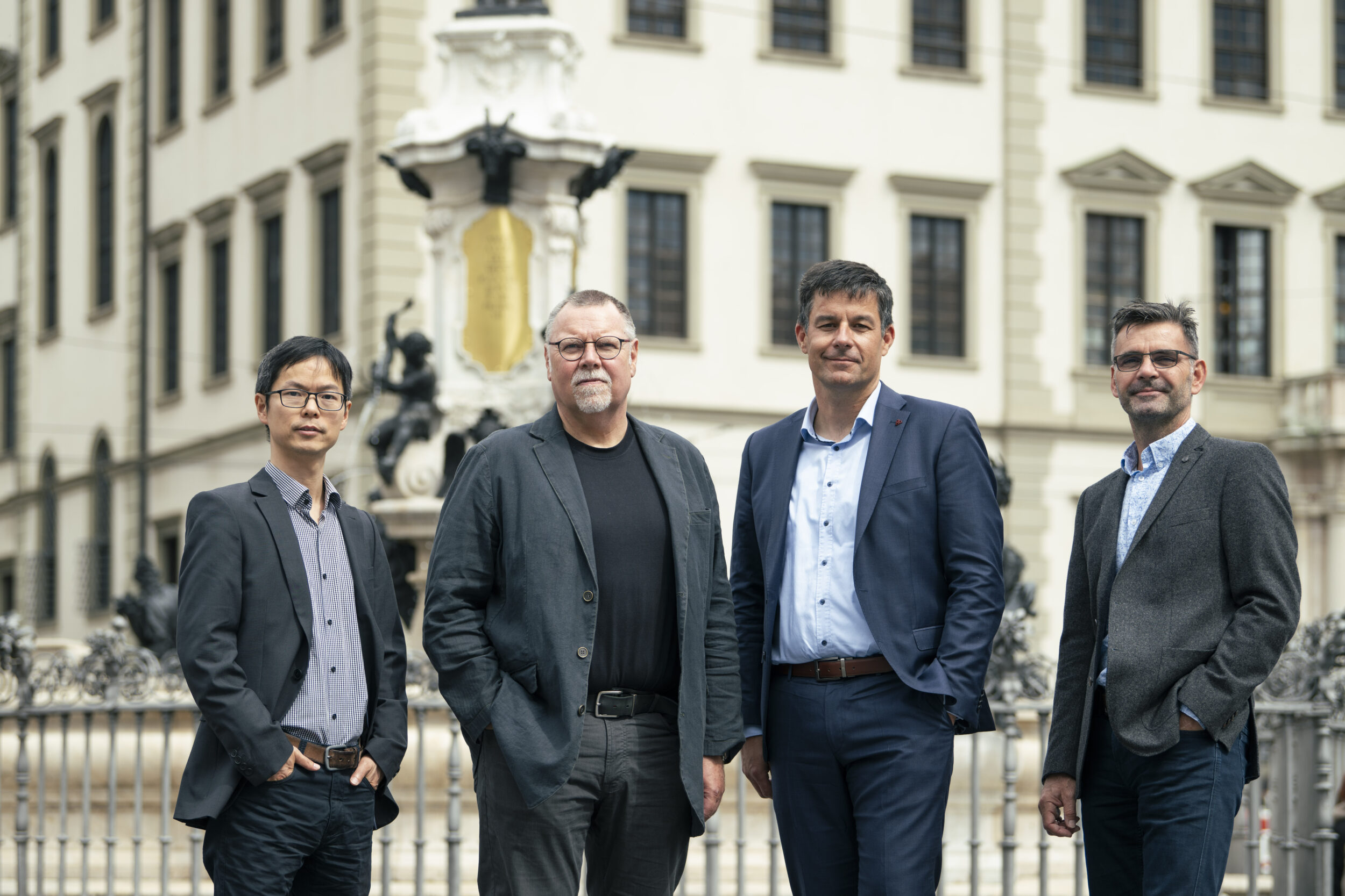 v.l.n.r.: Guo Zhao, Markus Bernhard, Peter Lenz, Alexander Bschorr