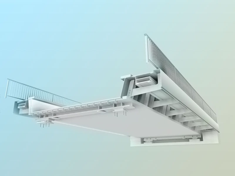 3D-Modell Eisenbahnüberführung